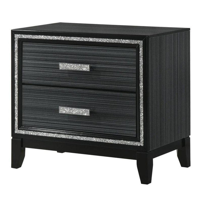 Haiden - Nightstand - Weathered Black Finish