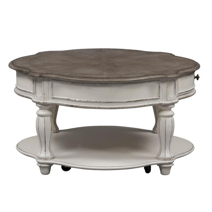 Magnolia Manor - Round Cocktail Table - White