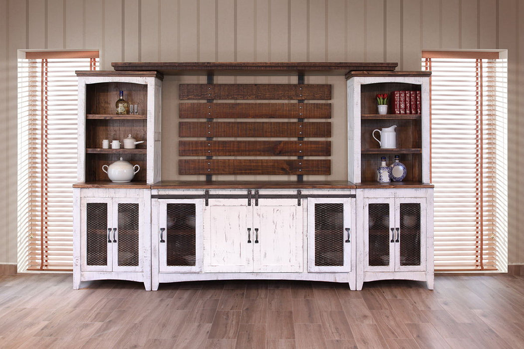 Pueblo White - TV Stand / Console / Wall Unit