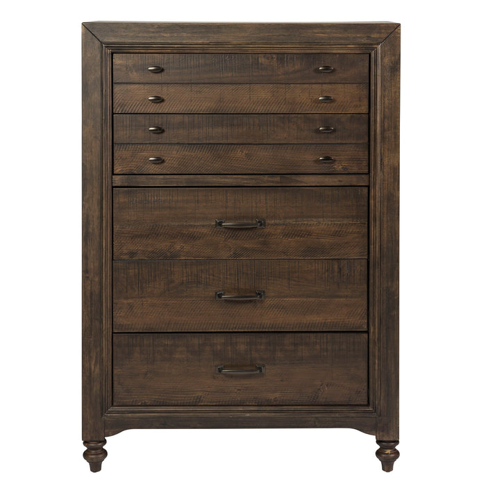 Catawba Hills - 5 Drawer Chest - Dark Brown