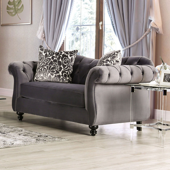 Antoinette - Loveseat - Gray