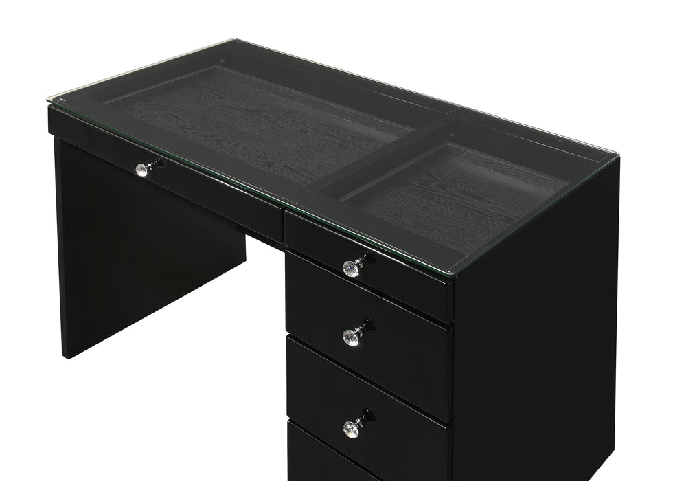 Morgan - Vanity Desk, Mirror - Black