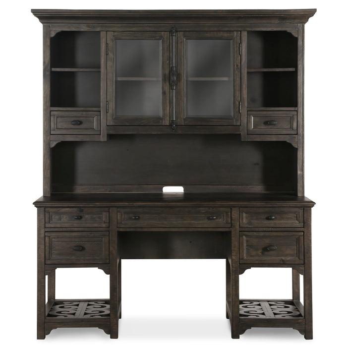 Bellamy - Desk With Hutch In Weathered Peppercorn