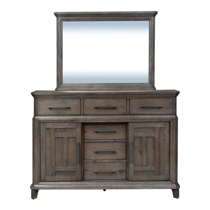 Artisan Prairie - Dresser & Mirror - Dark Brown