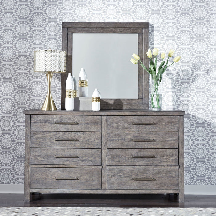 Modern Farmhouse - Dresser & Mirror - Gray