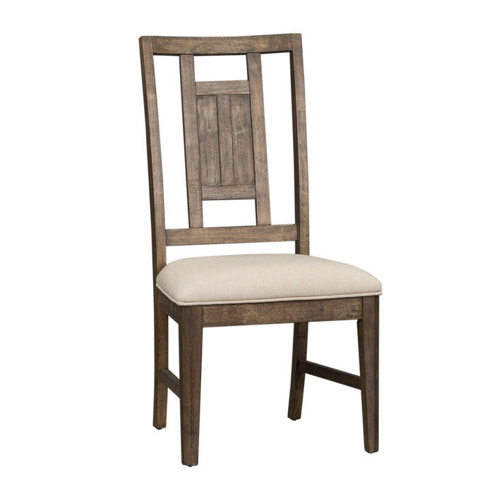 Artisan Prairie - Lattice Back Side Chair - Dark Brown