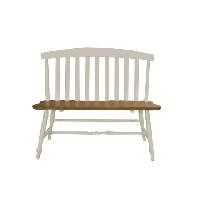 Al Fresco - Slat Back Bench - White