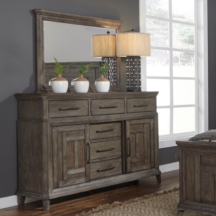 Artisan Prairie - 6 Drawer 2 Door Chesser - Dark Brown