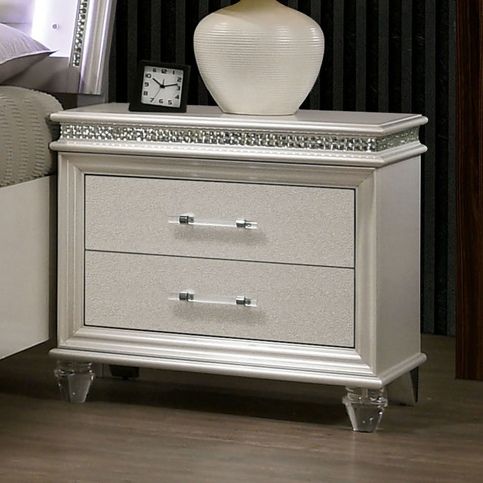 Maddie - Night Stand - Pearl White