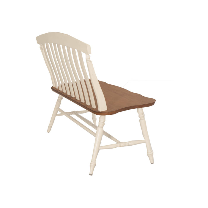 Al Fresco - Slat Back Bench - White