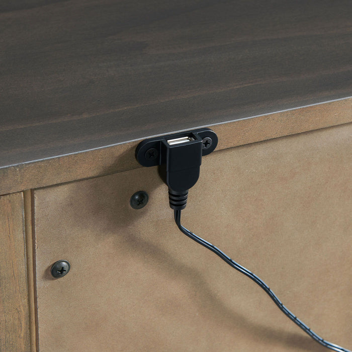 Alaina - Night Stand With Usb Plug - Walnut