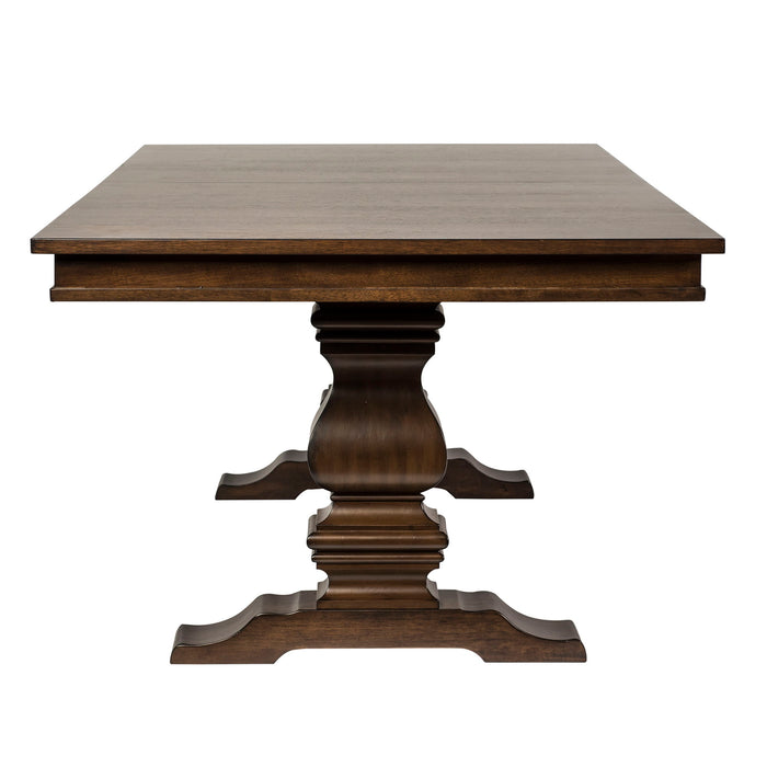 Armand - Trestle Table - Dark Brown