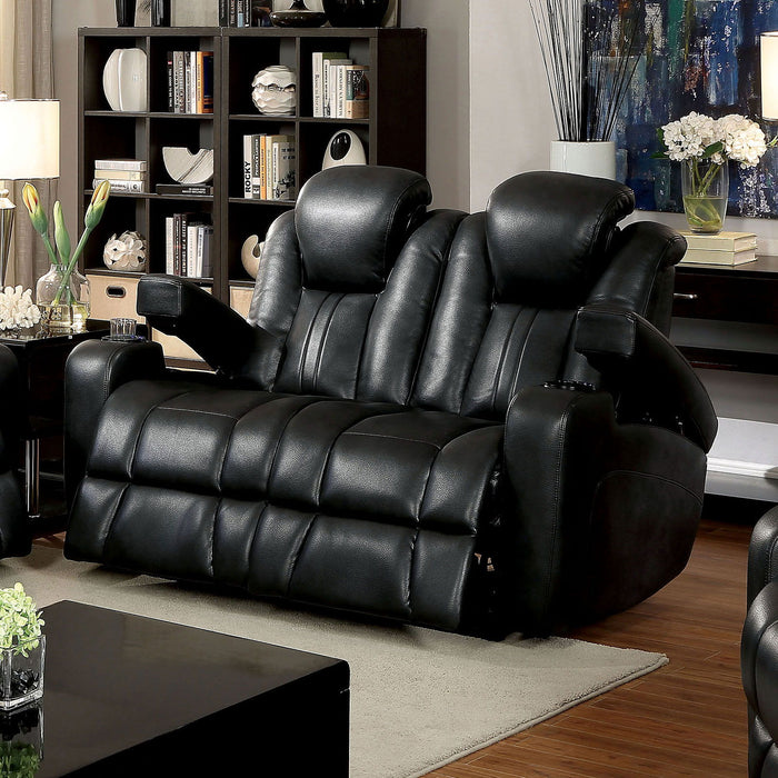 Zaurak - Power Loveseat - Dark Gray