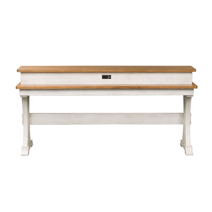 Farmhouse Reimagined - Console Bar Table - White