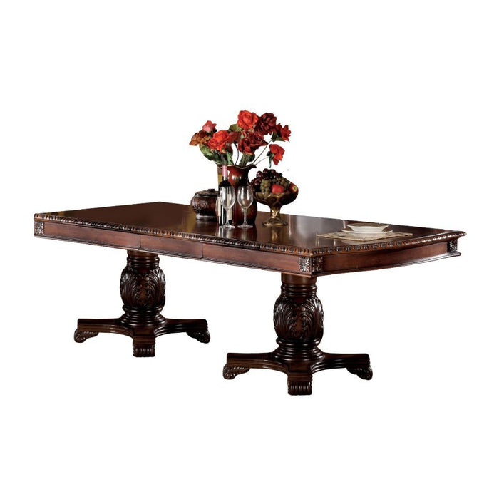 Chateau De Ville - Dining Table With Double Pedestal - Dark Brown - 46"