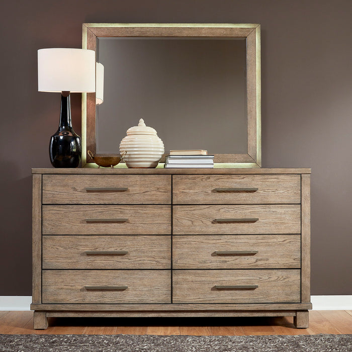 Canyon Road - King Storage Bed, Dresser & Mirror, Chest - Light Brown