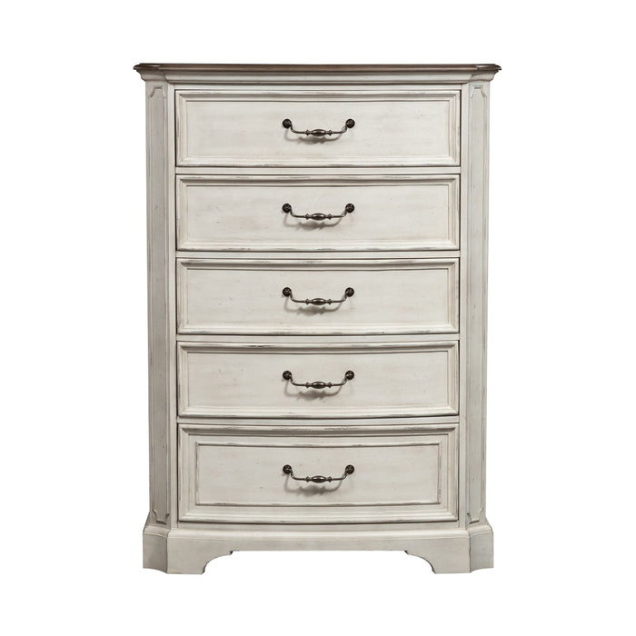 Abbey Road - 5 Drawer Chest - White