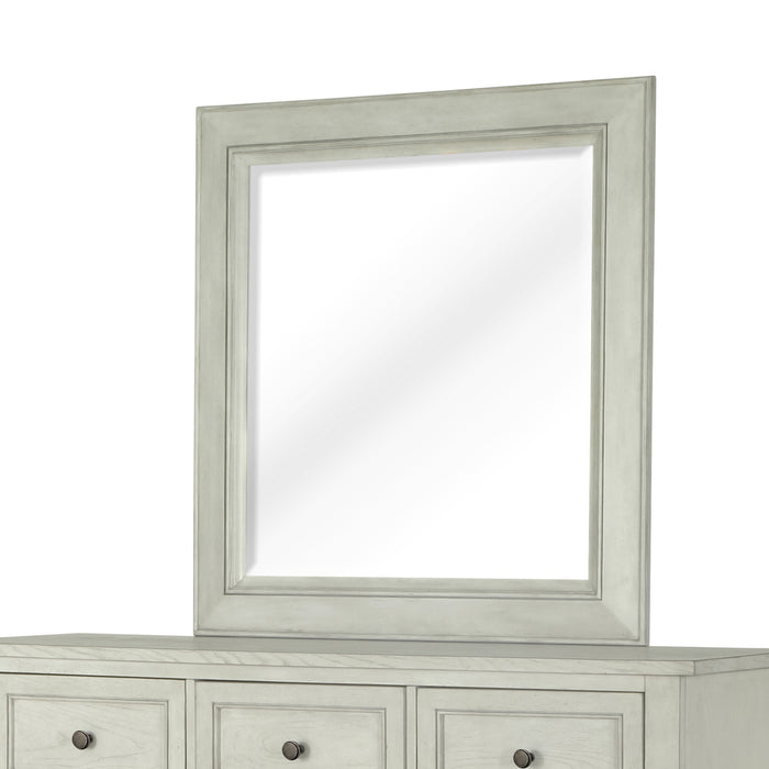 Raelynn - Portrait Concave Framed Mirror In Weathered White