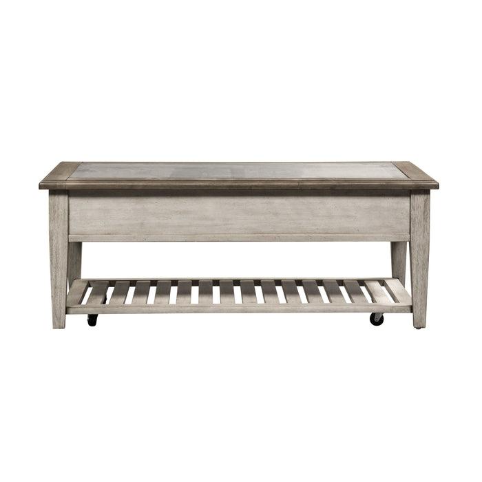 Heartland - Rect Ceiling Tile Cocktail Table - White