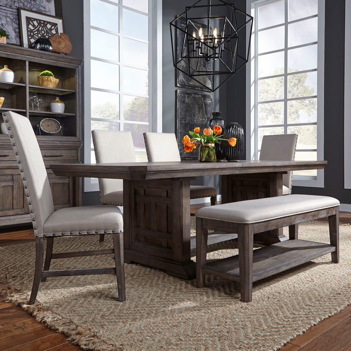 Artisan Prairie - Trestle Table - Dark Brown