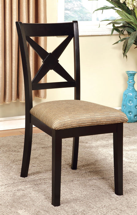 Liberta - Side Chair (Set of 2) - Black / Beige