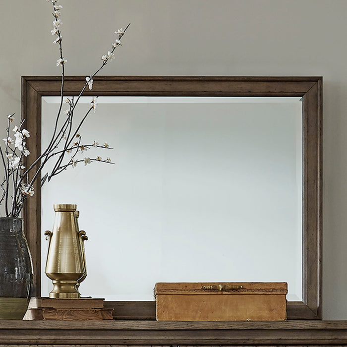 Americana Farmhouse - Landscape Mirror - Light Brown