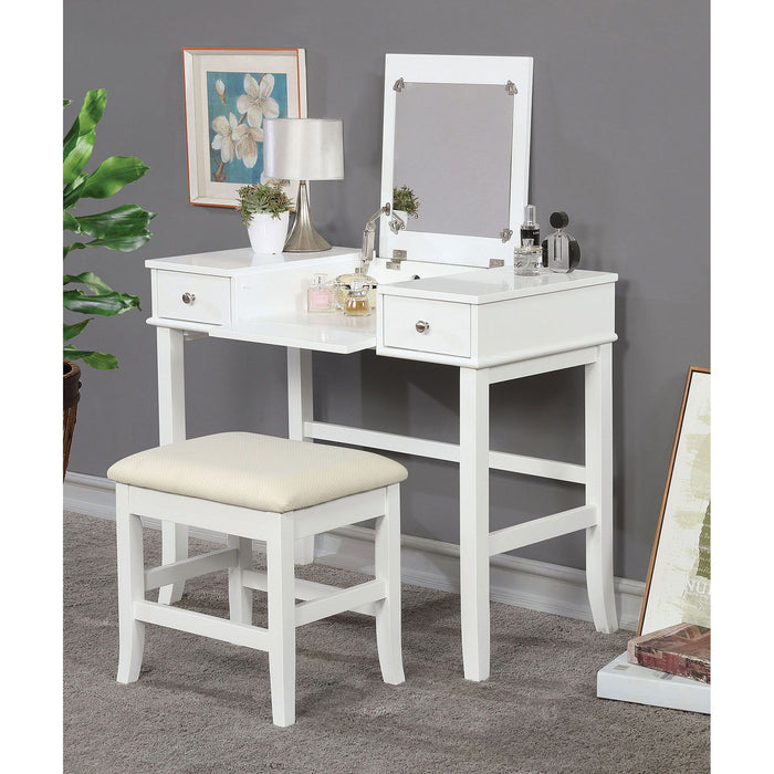 Kelis - Vanity With Stool - White