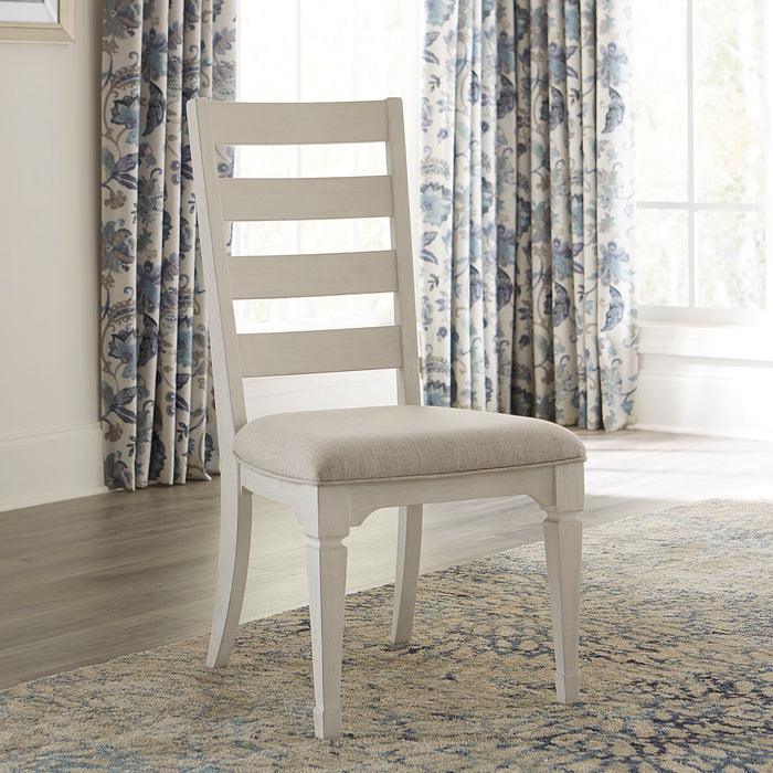 Allyson Park - Ladder Back Upholstered Side Chair - White