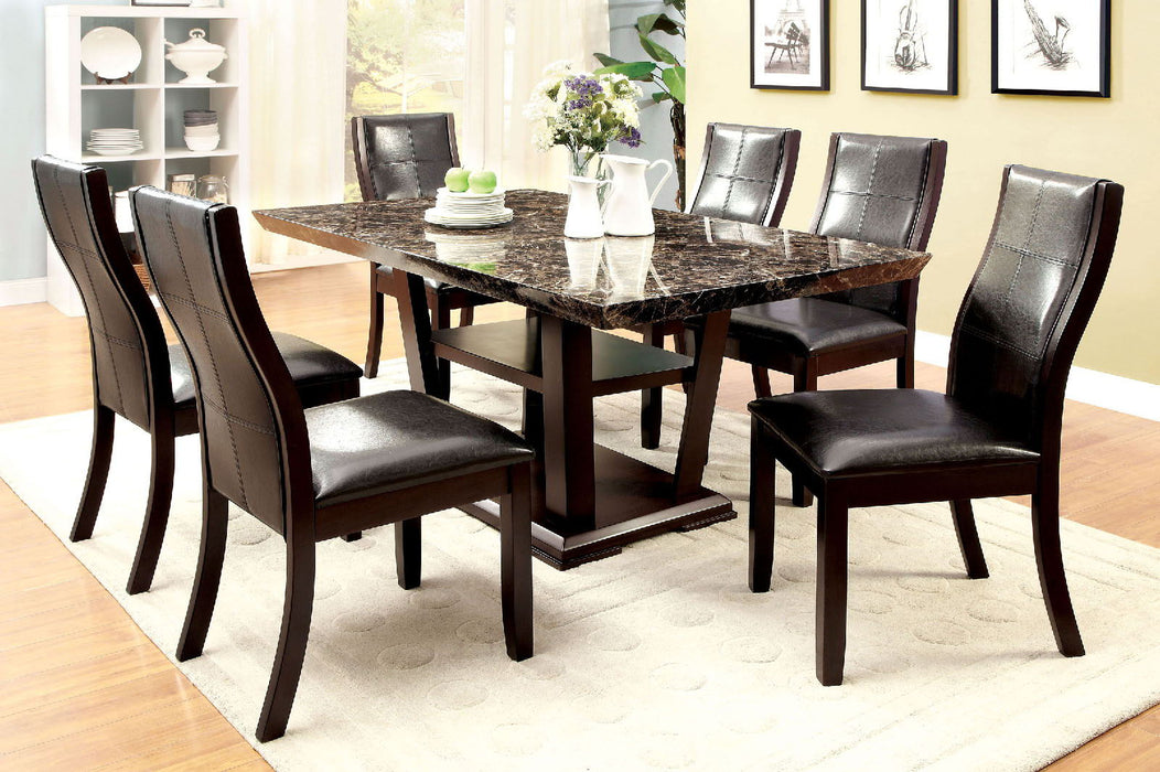 Clayton - Dining Table - Dark Cherry / Black