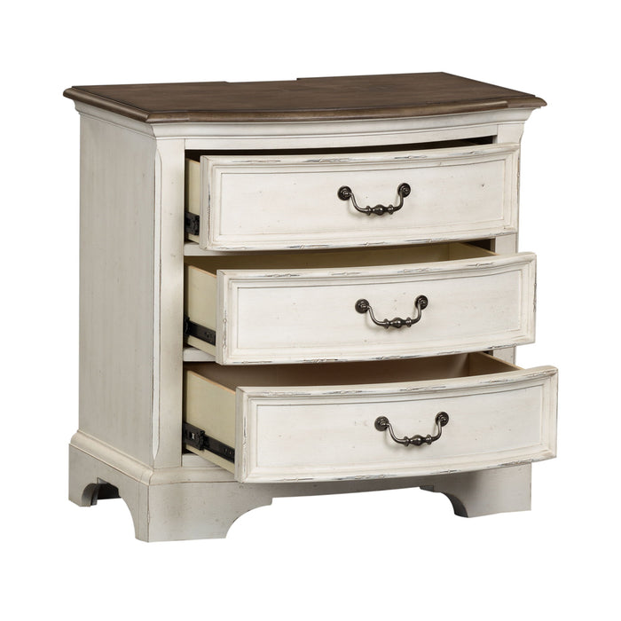 Abbey Road - 3 Drawer Night Stand - White