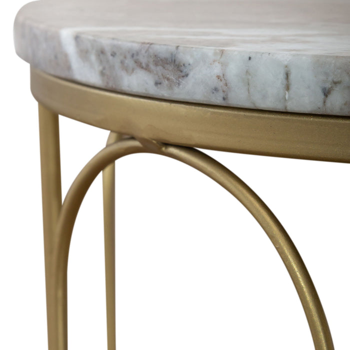 Verona - Accent Tables - Pearl Silver