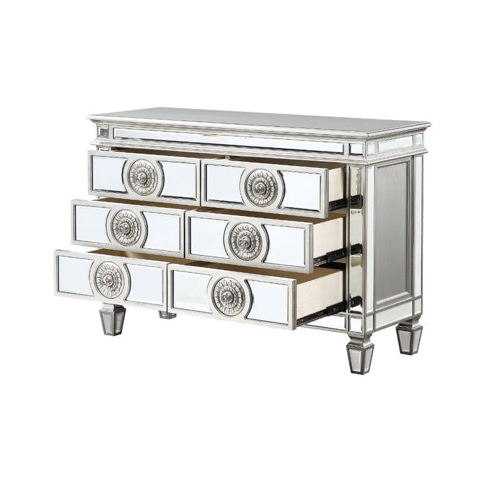 Varian - Server - Mirrored & Antique Platinum - 34"