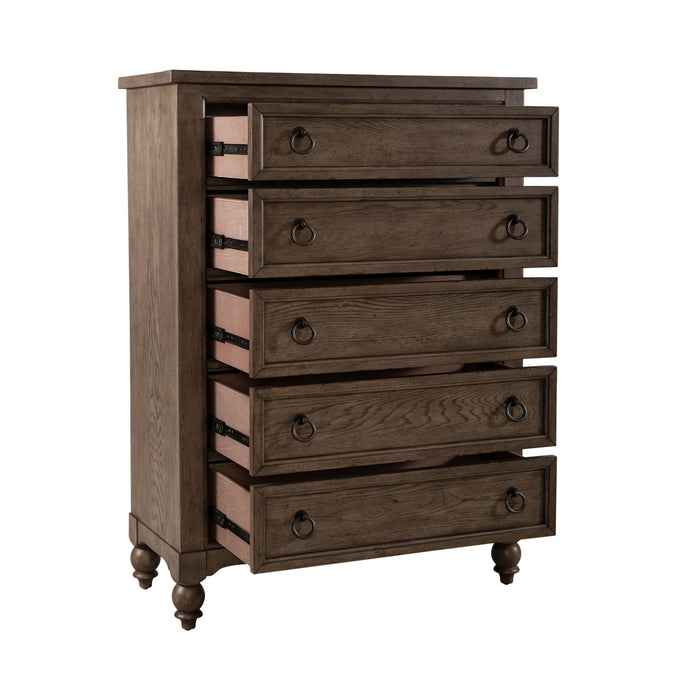 Americana Farmhouse - 5 Drawer Chest - Light Brown