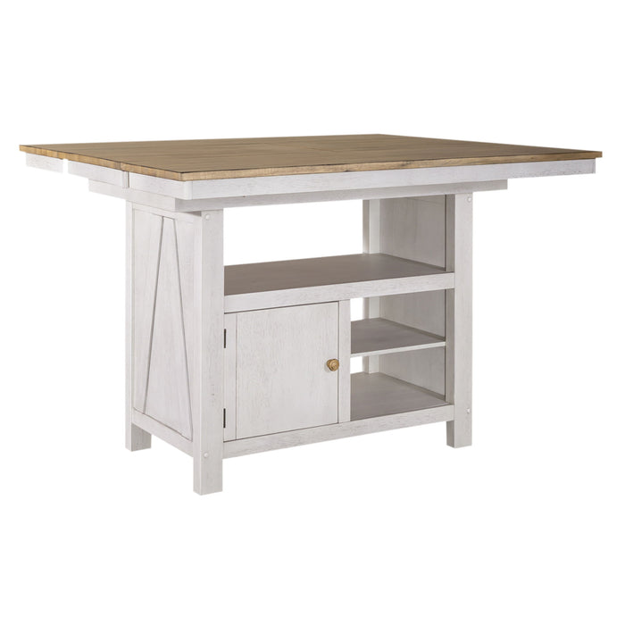 Lindsey Farm - Kitchen Island - Weathered White