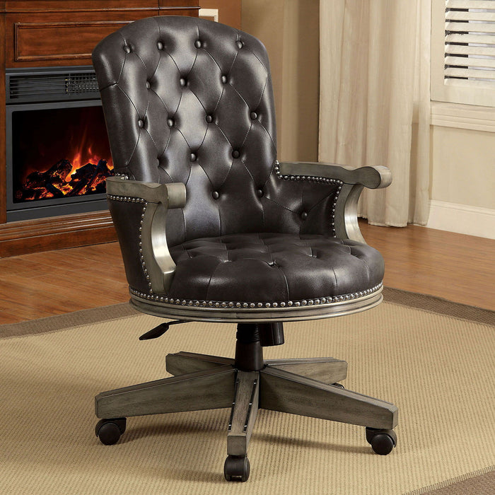 Yelena - Height-Adjustable Arm Chair - Gray / Black