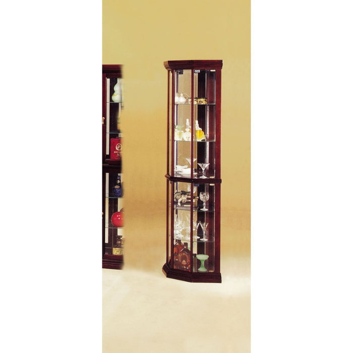 Huxley - Curio Cabinet (Corner) - Dark Brown - 16"