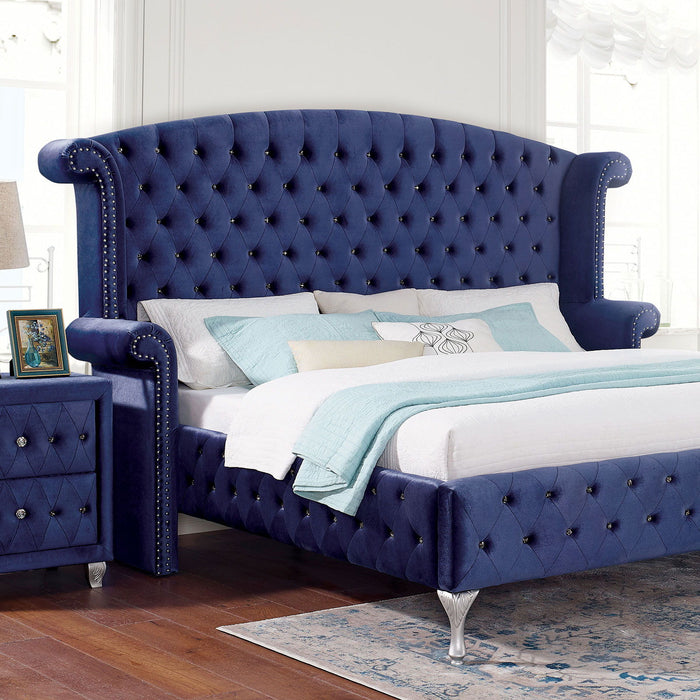 Alzir - Queen Bed - Blue