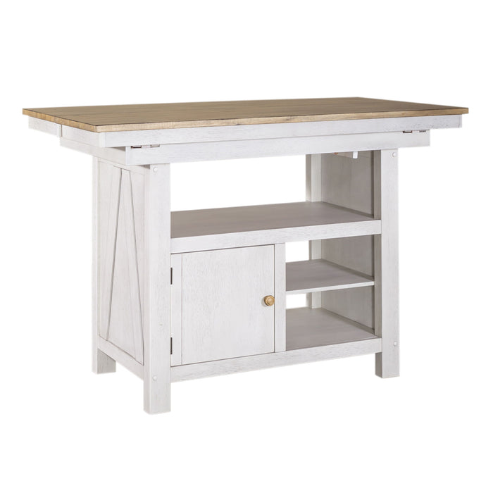 Lindsey Farm - Kitchen Island - Weathered White