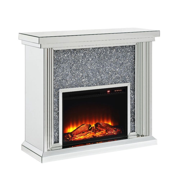 Noralie - Fireplace - Mirrored & Faux Diamonds - 40"