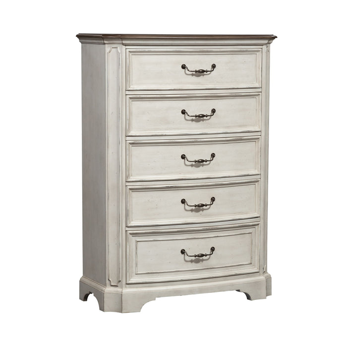 Abbey Road - 5 Drawer Chest - White