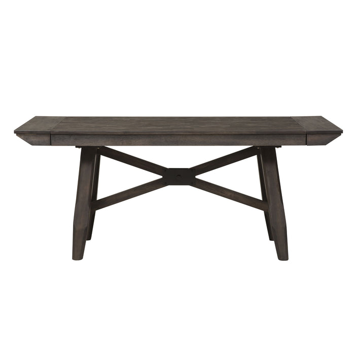 Double Bridge - Trestle Table Set - Dark Brown