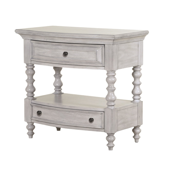 Windsor Lane - 2 Drawer Open Nightstand In Weathered Grey