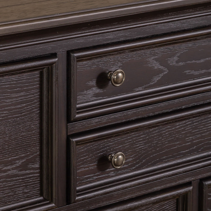 Allyson Park - 8 Drawer Dresser - Dark Brown