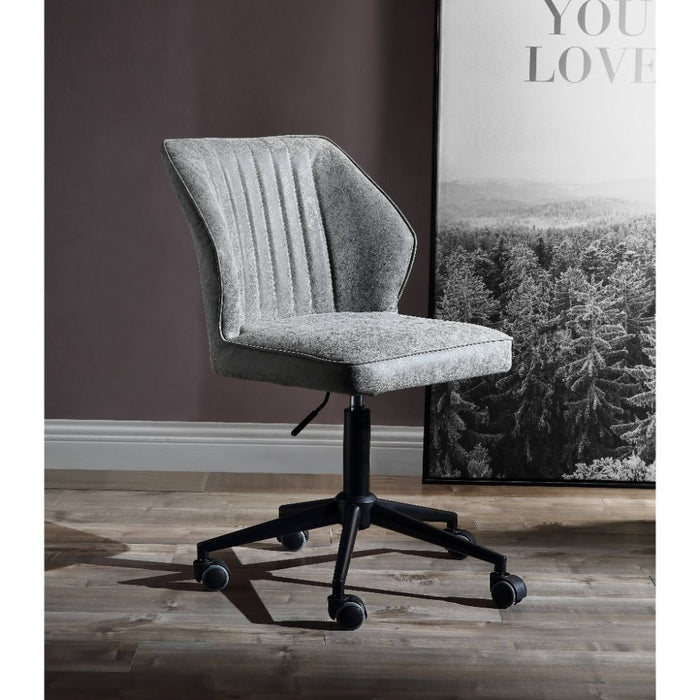 Pakuna - Office Chair - Vintage Gray PU & Black