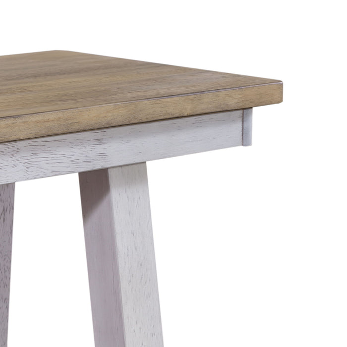 Lindsey Farm - Backless Bench - Weathered White