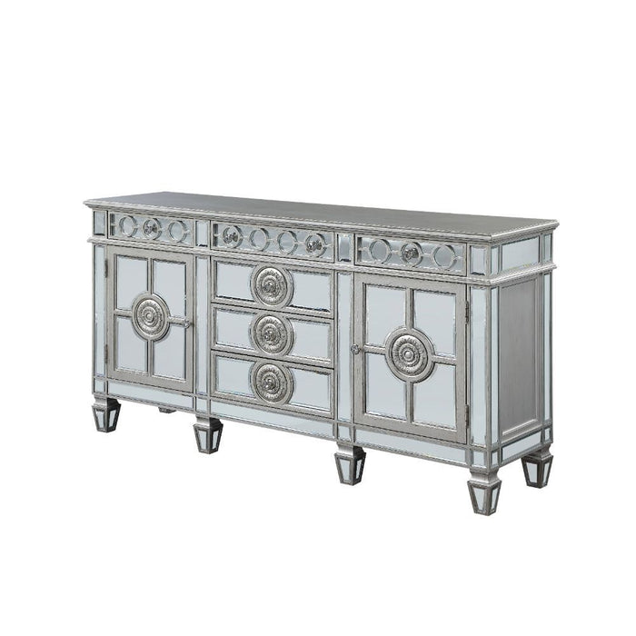 Varian - Server - Mirrored & Antique Platinum - 36"