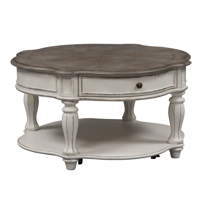 Magnolia Manor - Round Cocktail Table - White