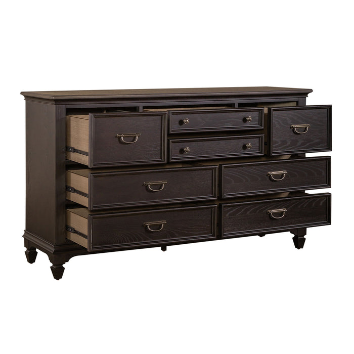 Allyson Park - 8 Drawer Dresser - Dark Brown