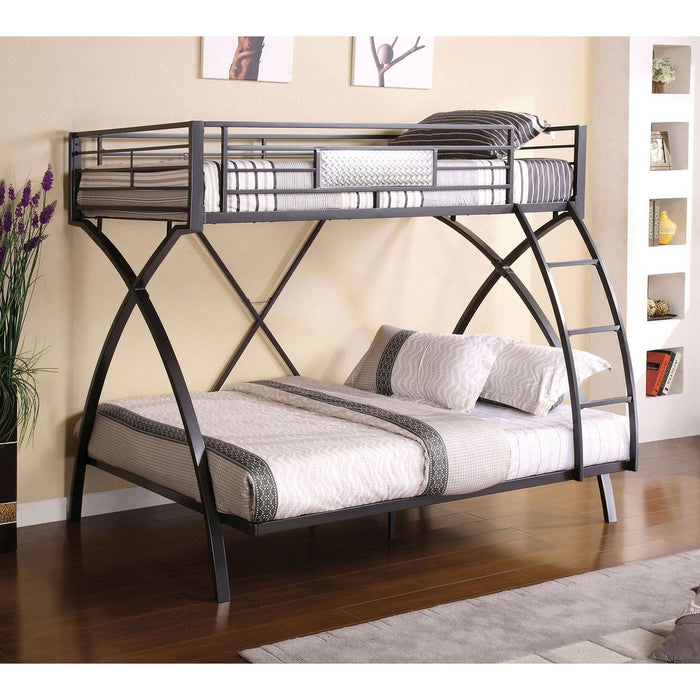 Apollo - Twin/Full Bunk Bed - Gun Metal