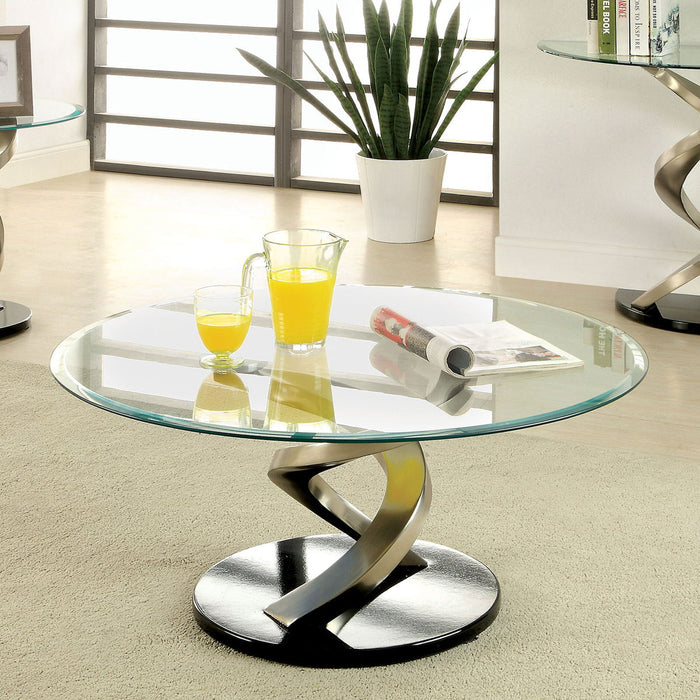 Nova - Coffee Table - Satin Plated / Black